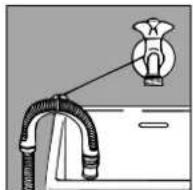 INDESIT W 125 XS (DE) - Anschluss des Ablaufs - 3