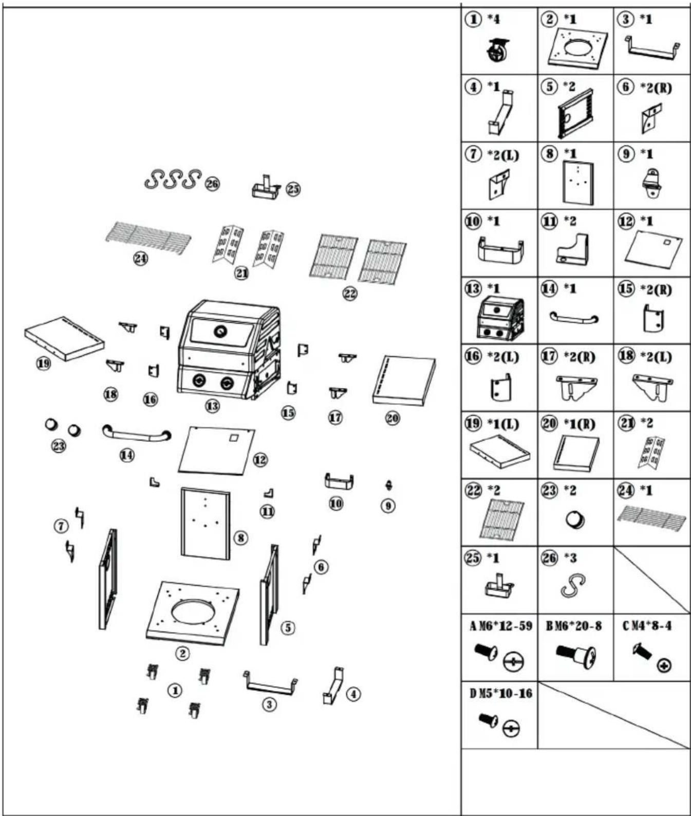 Klarstein 10032455 - ASSEMBLY INSTRUCTIONS FOR THE GRILL - 1
