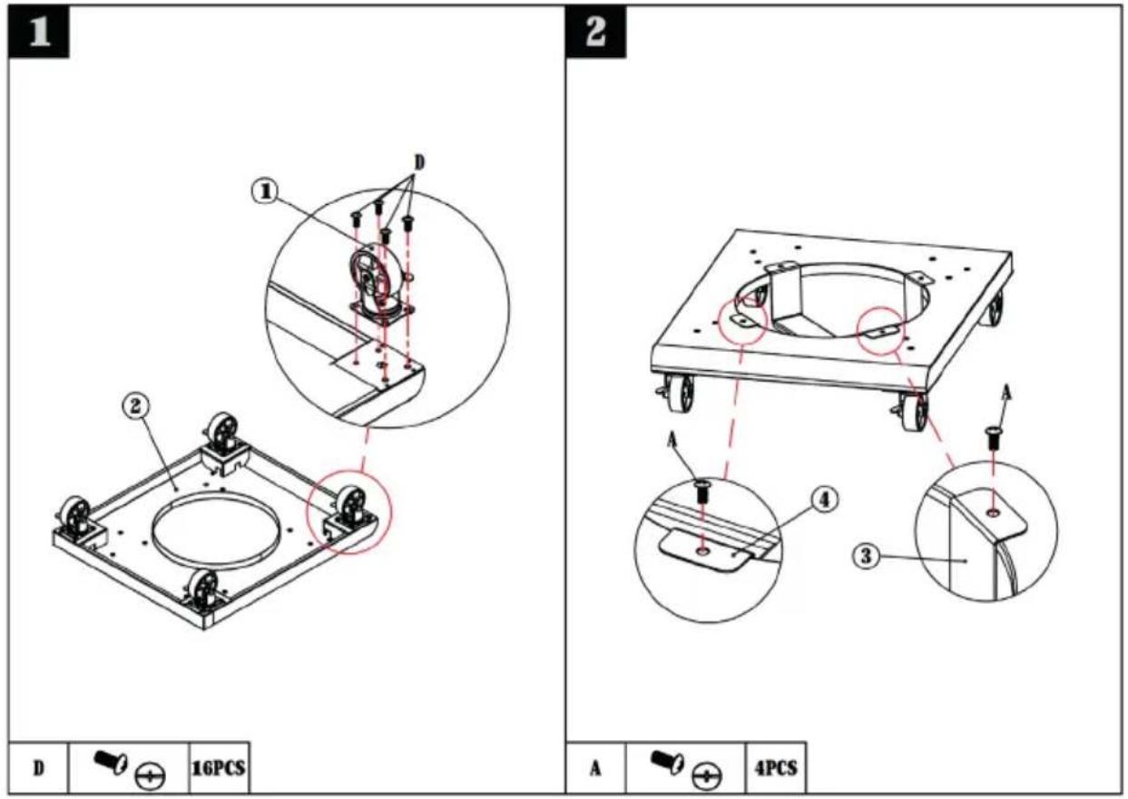 Klarstein 10032455 - ASSEMBLY INSTRUCTIONS FOR THE GRILL - 2