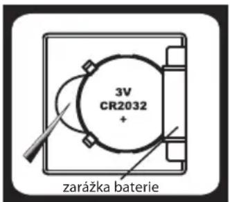 3V CR2032 + zarážka baterie