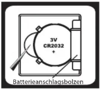 3V CR2032 + Batterieanschlagsbolzen