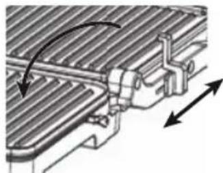 ECG KG 100 - Opening the grill: - 1
