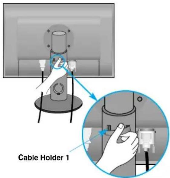 LG W3000H-BNS - To arrange the cables - 1
