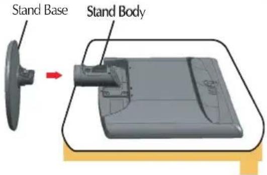 LG W2452TX - Connecting the stand - 2