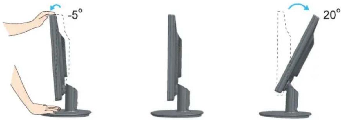 LG W2452TX - Positioning your display - 1