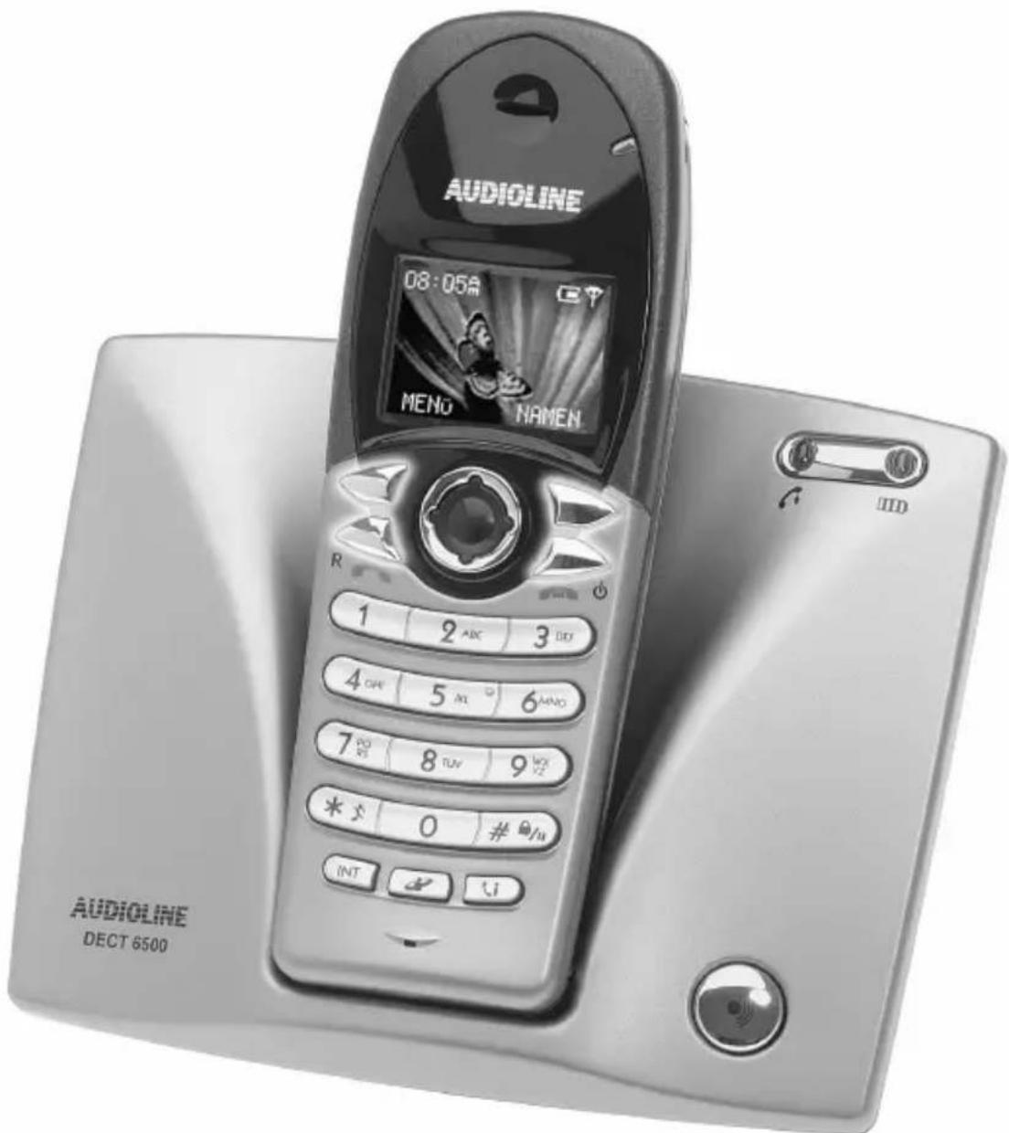 AUDIOLINE DECT 6500 - Schnurloses digitales DECT-Telefon Cordless digital DECT telephone - 1