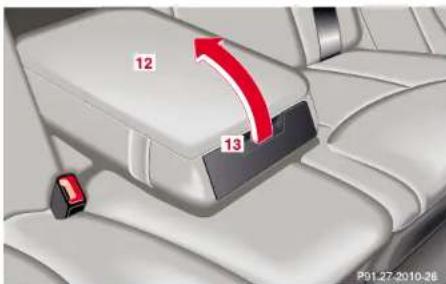 Mercedes-Benz S 430 (2001) - Storage space below the armrest - 1