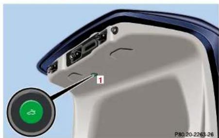 Mercedes-Benz S 430 (2001) - Opening height restriction of trunk lid - 1