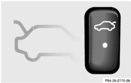 Mercedes-Benz S 430 (2001) - Trunk lid release switch - 1