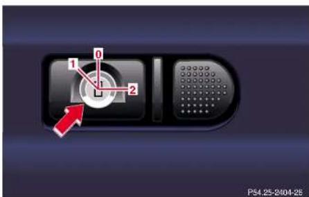 Mercedes-Benz S 430 (2001) - Emergency unlocking in case of accident - 1