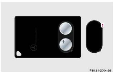 Mercedes-Benz S 430 (2001) - Changing batteries in the KEYLESS-GO-card Checking batteries - 2