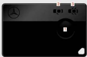 Mercedes-Benz S 430 (2001) - Changing batteries in the KEYLESS-GO-card Checking batteries - 1