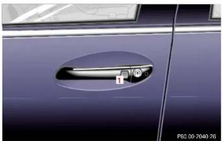 Mercedes-Benz S 430 (2001) - Locking and unlocking with KEYLESS-GO-card - 1