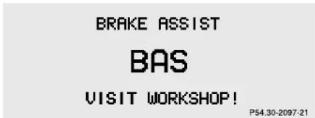 Mercedes-Benz S 430 (2001) - BRAKE ASSIST - 1