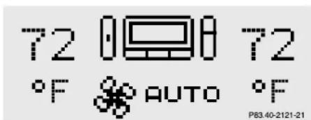 Mercedes-Benz S 430 (2001) - Controlling the rear air conditioner from the front automatic air conditioner control panel - 1