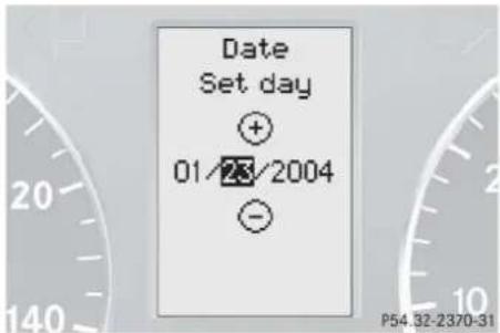 Mercedes-Benz C 230 Sport (2006) - Set the date (day) - 2