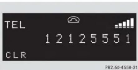 Mercedes-Benz C 230 Sport (2006) - Entering a telephone number and starting the dialing process - 1