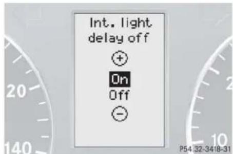 Mercedes-Benz C 230 Sport (2006) - Set interior lighting delayed shut-off - 1