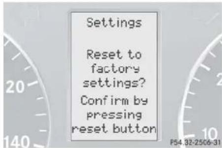 Mercedes-Benz C 230 Sport (2006) - Resetting all settings - 1