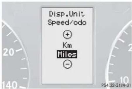 Mercedes-Benz C 230 Sport (2006) - Select speedometer display mode - 1