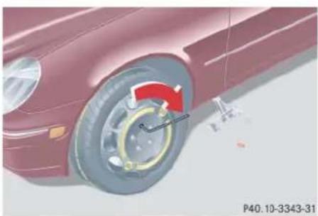Mercedes-Benz C 230 Sport (2006) - Flat tire - 1