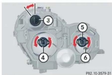 Mercedes-Benz C 230 Sport (2006) - Replacing bulbs for front lamps - 2