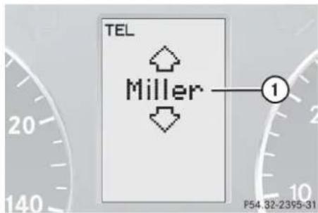 Mercedes-Benz C 230 Sport (2006) - Dialing a number from the phone book - 1