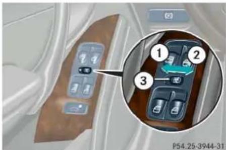 Mercedes-Benz C 230 Sport (2006) - Blocking of rear door window operation - 1