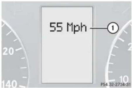 Mercedes-Benz C 230 Sport (2006) - The following functions are available: Display digital speedometer or outside temperature - 1