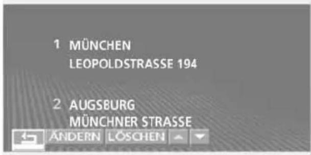 1 MÜNCHEN LEOPOLDSTRASSE 194 2 AUGSBURG MÜNCHNER STRASSE ÄNDERN LÖSCHEN