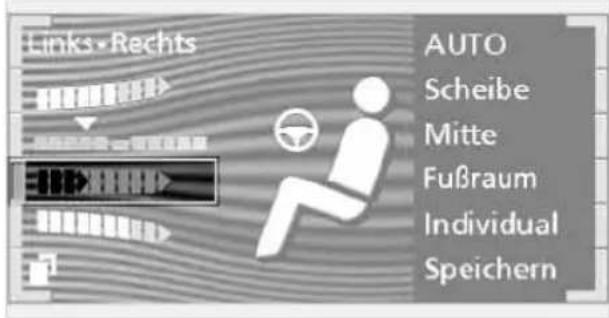 Links-Rechts AUTO Scheibe Mitte Fußraum Individual Speichern