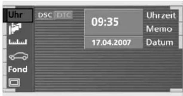 Uhr DSC DTC 09:35 Uhrzeit Memo 17.04.2007 Datum