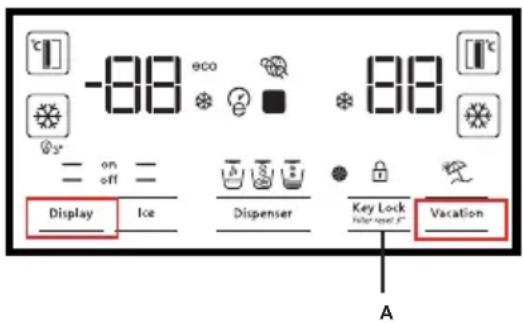 BEKO GN 162340 PT - Aktivierung des Warnsignals zum Auswechseln des Wasserfilters (Bei Produkten, die an das Trinkwassernetz angeschlossen und mit einem Filter ausgerüstet sind) - 1