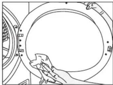 BEKO DS8433GA0 - Fusselfilter/Innenseite der Gerätetür reinigen - 6