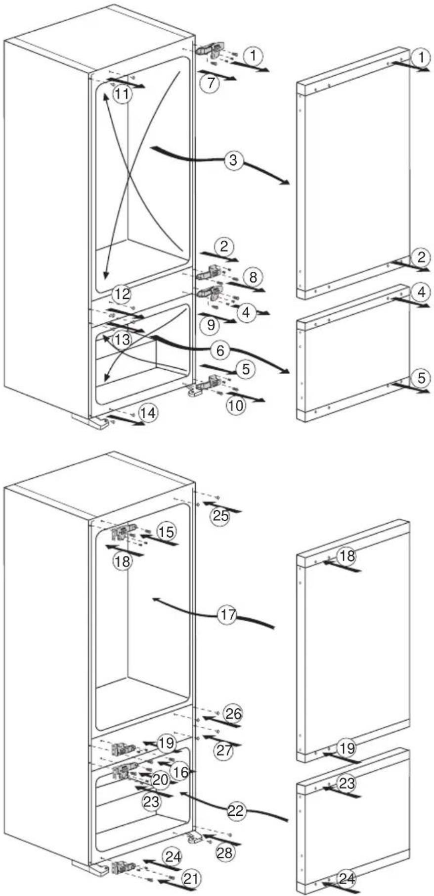 BEKO BCNA275K2F - Türanschlag umkehren - 1