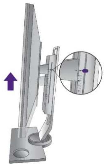 BENQ XL2730 - Adjusting the monitor height - 2