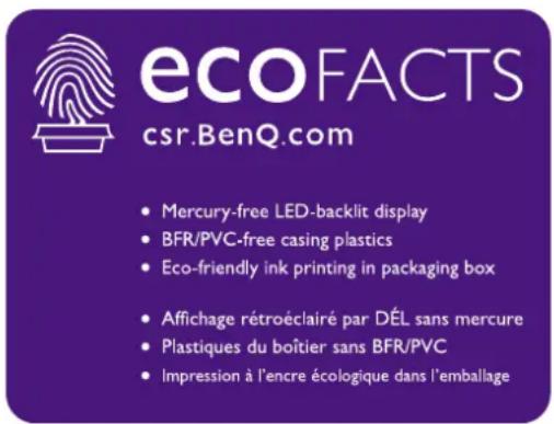 BENQ XL2730 - BenQ ecoFACTS - 1