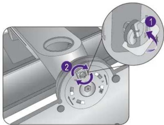 BENQ XL2730 - Attach the monitor base. - 6
