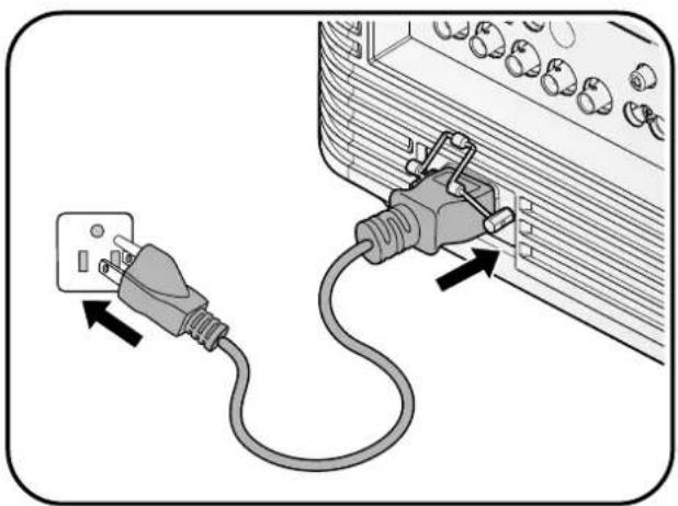 BENQ LX9215 - Connecting the power cord - 1