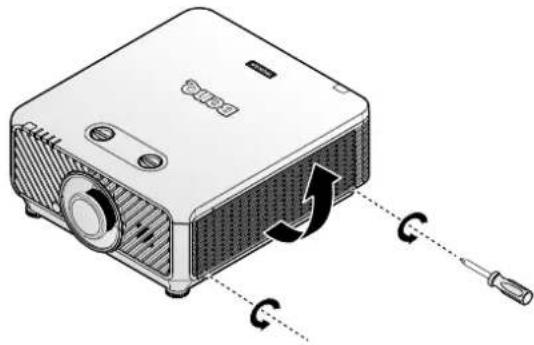 BENQ LX9215 - Replacing the side filter - 1