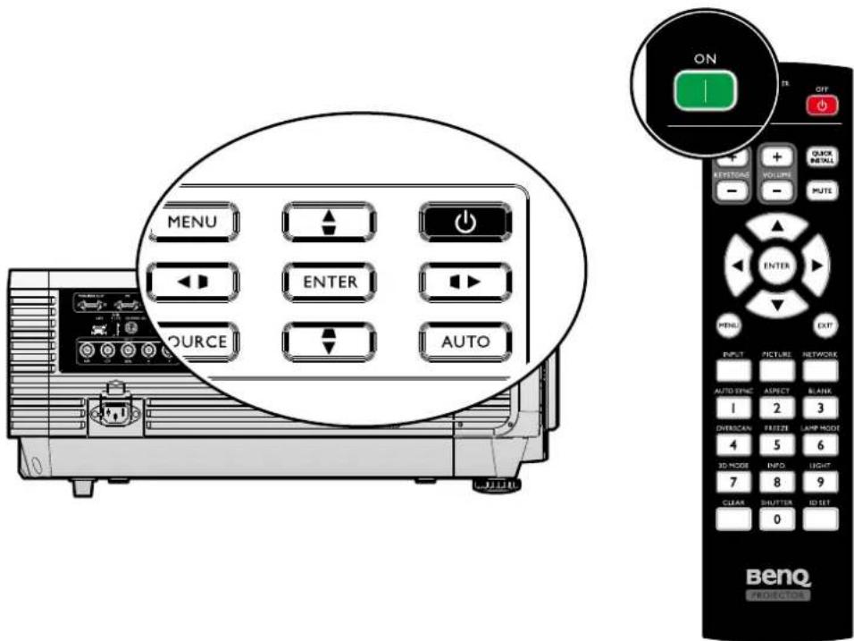 ON MENU ENTER SOURCE AUTO INPUT PICTURE NETWORK AUTO SYNC ASPECT BLANK 1 2 3 DVERSCAN EASTZE LAMP MODE 4 5 6 3D MODE INFO LIGHT 7 8 9 CLEAN SHUTTER IDENT 0 Benoq TOMOBERG