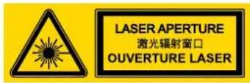 LASER APERTURE 激光辐射窗口 OUVERTURE LASER