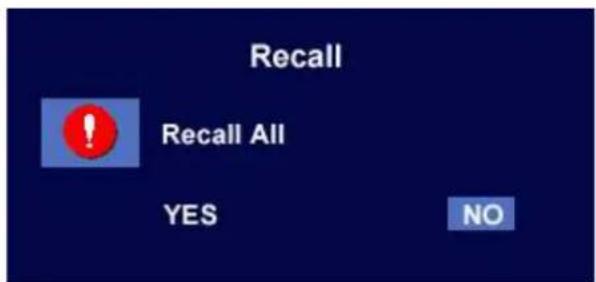 BENQ FP71W - Recall sub menu - 4