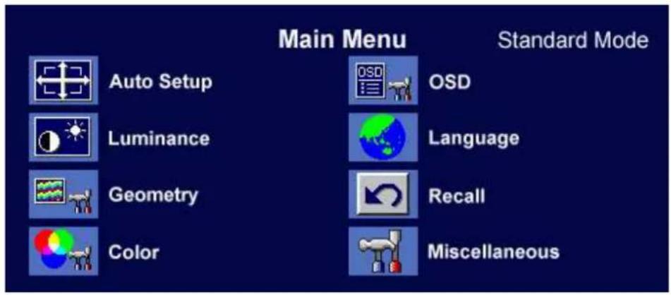 BENQ FP71W - Main Menu - 1