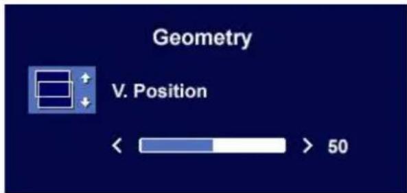 BENQ FP71W - Geometry sub menu - 3