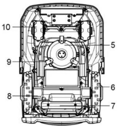 Technical diagram of a vehicle chassis with numbered components for identification