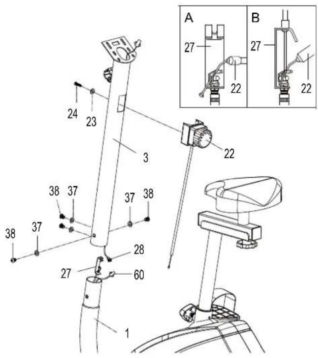 Life Gear Evoke 20296 - Seat Post, Seat Cushion, and Seat Sliding Tube Installation - 1