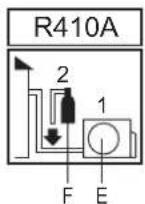 Mabe MMT12CABWCAM8 - refrigerant charge label - 1