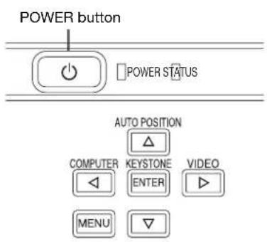 POWER button POWER STATUS AUTO POSITION COMPUTER KEYSTONE VIDEO ◀◀ ENTER ▶ MENU ▽