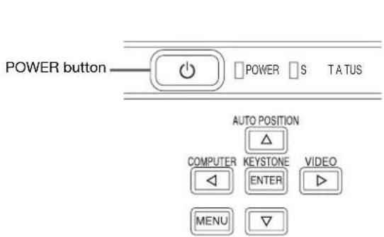 POWER button POWER S TATUS AUTO POSITION COMPUTER KEYSTONE VIDEO ENTER MENU
